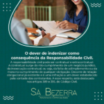 O DEVER DE INDENIZAR COMO CONSEQUÊNCIA DA RESPONSABILIDADE CÍVIL.