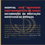 HOSPITAL DEVE RESPONDER OBJETIVAMENTE PELOS DANOS DECORRENTES DA PRESTAÇÃO DEFEITUOSA DE SERVIÇOS.