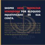 SHOPEE DEVE INDENIZAR VENDEDORA POR BLOQUEIO INJUSTIFICADO DE SUA CONTA.