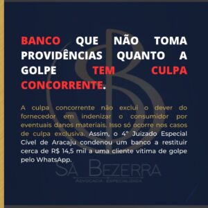 Leia mais sobre o artigo PROVIDÊNCIAS QUANTO A GOLPE TEM CULPA CONCORRENTE.